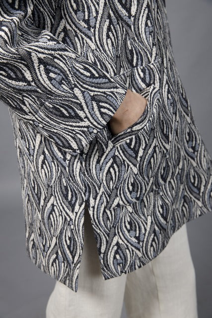 LEYBERT’s ABSTRACT JACQUARD JACKET-COAT