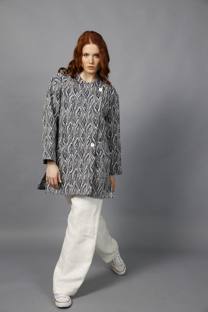 LEYBERT’s ABSTRACT JACQUARD JACKET-COAT