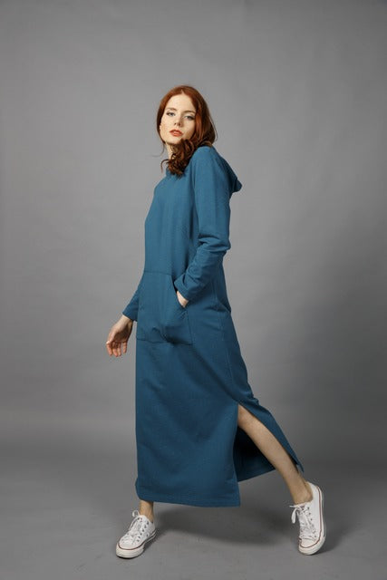 LEYBERT’s MAXI HOODED DRESS